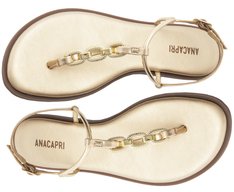 Sandália Slim Mini Salto Bloco Dourada