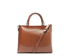 Bolsa Tote Média Snake Marrom