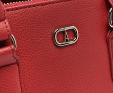 Bolsa Tote Média Cápsula Metal Vermelha