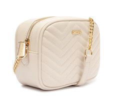 Bolsa Crossbody Média Branca Matelassê Zig Zag