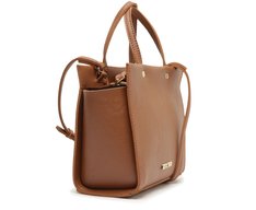 Bolsa Tote Pequena Velvet Marrom