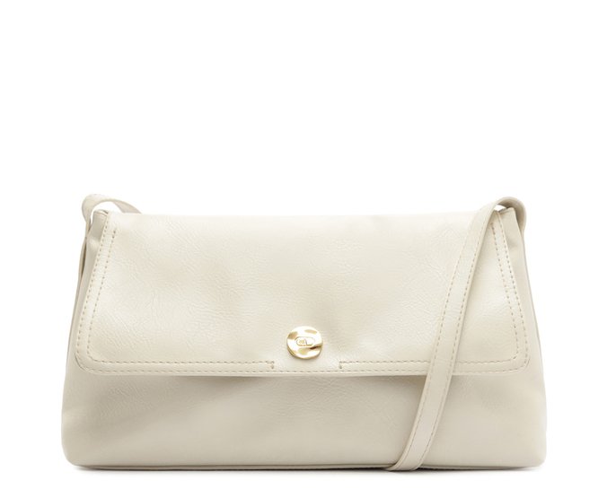 Bolsa Tiracolo Média Rústica Branca