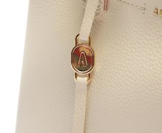 Bolsa Tote Média Alça Bicolor Branca