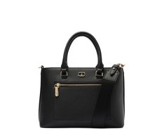 Bolsa Tote Média Zíper Preta
