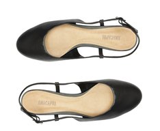 Sapatilha Slingback Bico Quadrado Basic Preta
