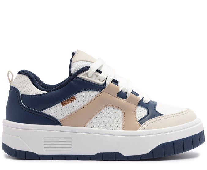 「nancy」la basic IVY Tênis Ivy Maxi Bege e Azul | Anacapri