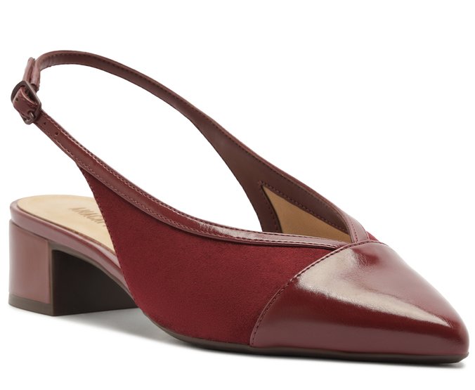 Scarpin Slingback Bico Fino Vermelho