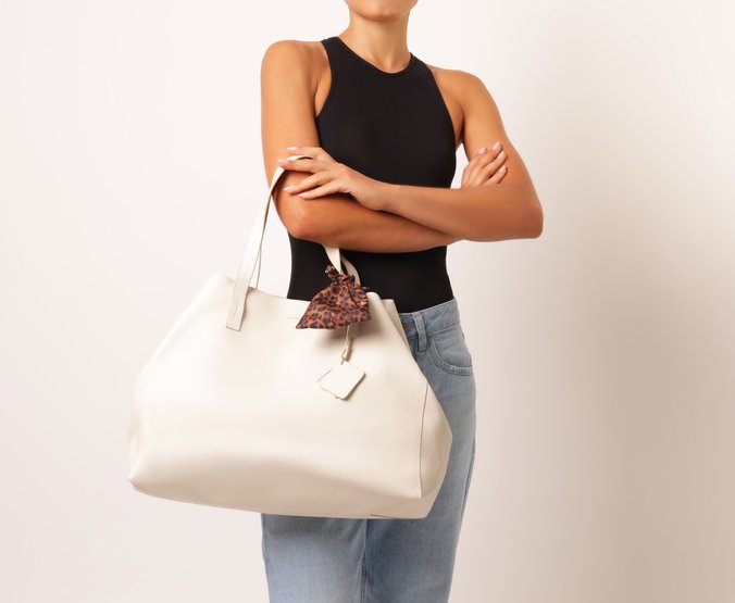 Bolsa Shopping Grande Eco Tec Branca