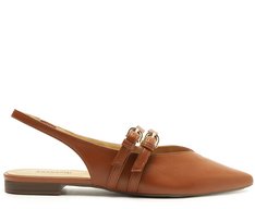 Sapatilha Slingback Tira Dupla Marrom