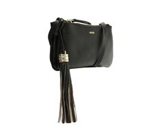 Bolsa Tiracolo Média Tassel Charme Preta