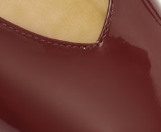 Sapatilha Slingback Salto Bloco Verniz Roxa