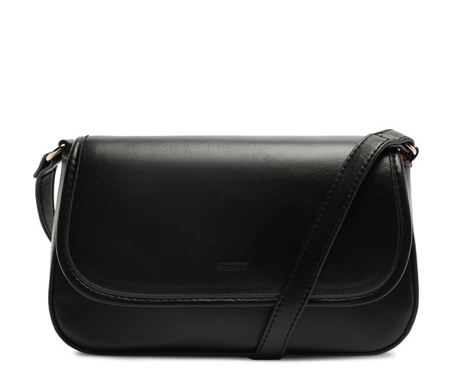 Bolsa Tiracolo Média Vintage Preta