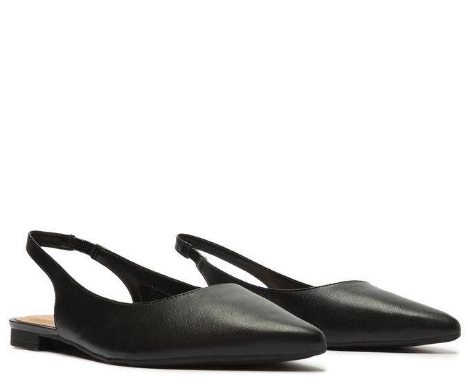 Sapatilha Anacapri Slingback Bico Fino - Preta - 35
