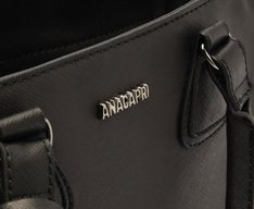 Bolsa Tote Preta Monocolor Média
