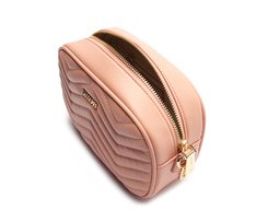 Bolsa Tiracolo Média Matelassê Zig Zag Rosa
