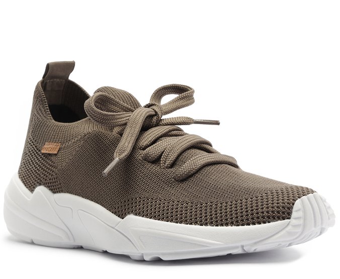 Tênis Sporty Malha Knit Cinza