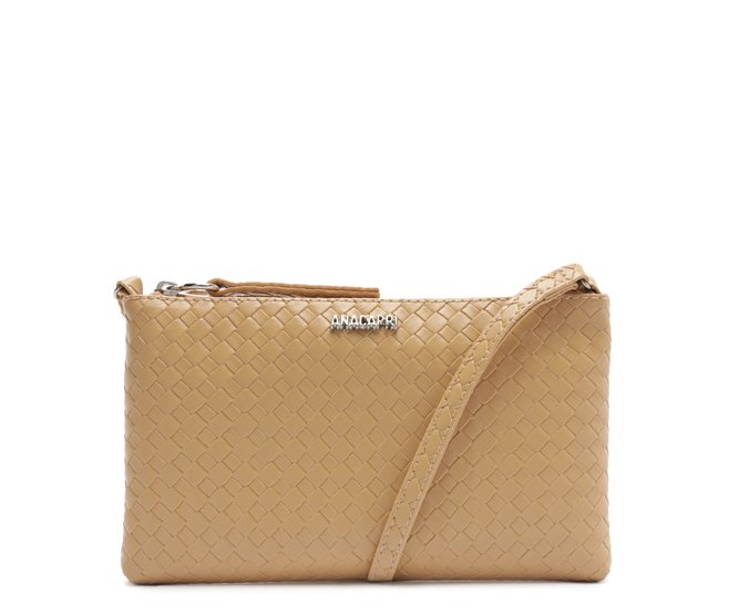 Bolsa Tiracolo Pequena Snake Bege Verano