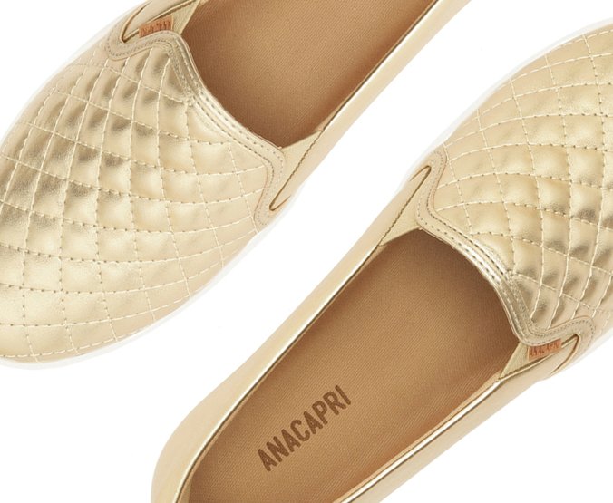 T nis Slip On Dourado Matelass Anacapri