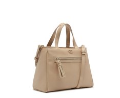 Bolsa Tote Média Bolso Frontal Barbicacho Bege