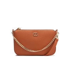Bolsa Tiracolo Pequena Corrente Marrom