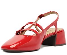 Sapatilha Boneca Slingback Verniz Milena Vermelha
