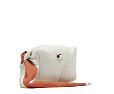 Bolsa Tiracolo Pequena Lenço Decorativo Branca