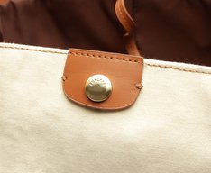 Bolsa Shopping Grande Lona Tricolor Marrom e Verde
