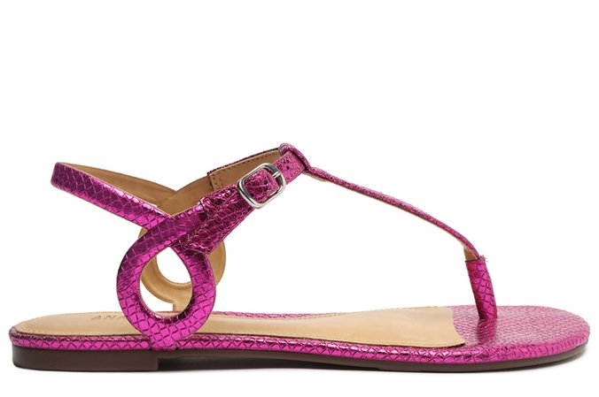 Sandalia rasteira rosa pink sale