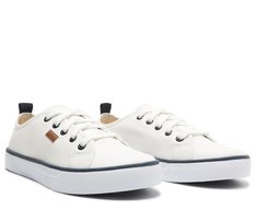 Tênis All Lona Branco E Azul