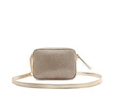 Bolsa Tiracolo Pequena Textura Glam Dourada