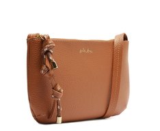 Bolsa Tiracolo Pequena Cordão Entrelaçado Marrom