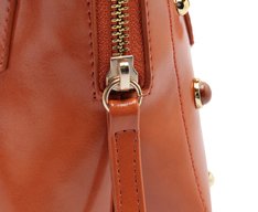 Bolsa Tote Média Pedrarias e Tachas Laranja