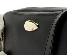 Bolsa Tiracolo Pequena Lenço Decorativo Preta