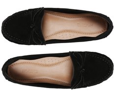 Mocassim Preto Camurça Lacinho