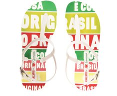 Rasteira Slim Branca Estampa Guaraná
