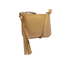 Bolsa Tiracolo Média Detalhe Franja Bege
