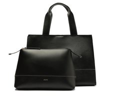 Bolsa Shopping Grande Com Necessaire Preta