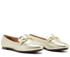 Mocassim Bridão Classy Minimal Dourado