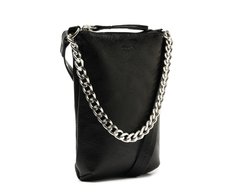 Bolsa Tiracolo Pequena Estilosa Corrente Preta
