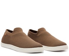 Tênis Slip On Knit Mono Vermelho Marrom