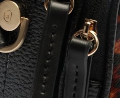 Bolsa Tiracolo Média Franjas Couro Animal Print
