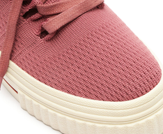 Tênis Knit Sola Alta New Alê Rosa
