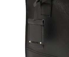 Bolsa Tote Média Pespontos Preta