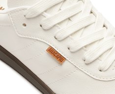 Tênis Sola Escura Chuteira Branco e Cinza