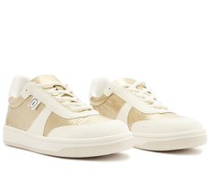 Tênis Recortes Nylon Prata