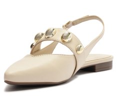 Sapatilha Slingback Maxi Tachas Branca
