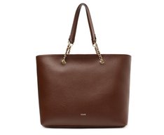 Bolsa Shopping Grande Alça Corrente Marrom