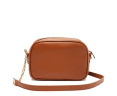 Bolsa Crossbody Média Marrom Matelassê Zig Zag