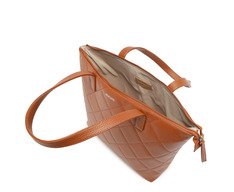 Bolsa Shopping Média Matelassê Triangular Marrom