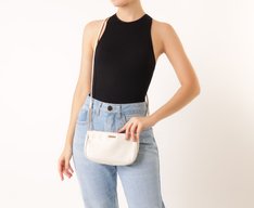 Bolsa Tiracolo Média Snake Branca